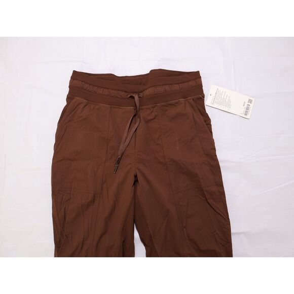 NEW Lululemon Java Brown Dance Studio MR Crop Cinched Leg Pants Size 8 - Picture 4 of 10
